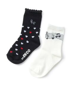 KP / ケーピー ソックス | 音符・ロゴ 2Pソックス