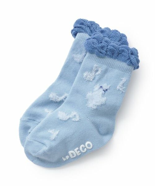 KP / ケーピー ソックス | シルエットmimiちゃん＆音符 ソックス（ブルー）