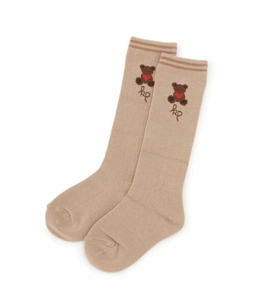KP / ケーピー ソックス | ハートくま ハイソックス（ベージュ）