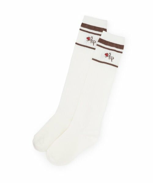 KP / ケーピー ソックス | ライン ニーハイソックス（オフ ホワイト）