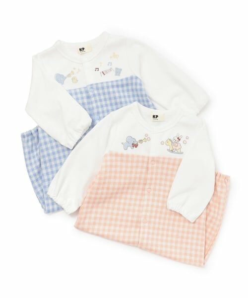 KP / ケーピー ロンパース | ギンガムジャカード切り替え2WAYドレス | 詳細7