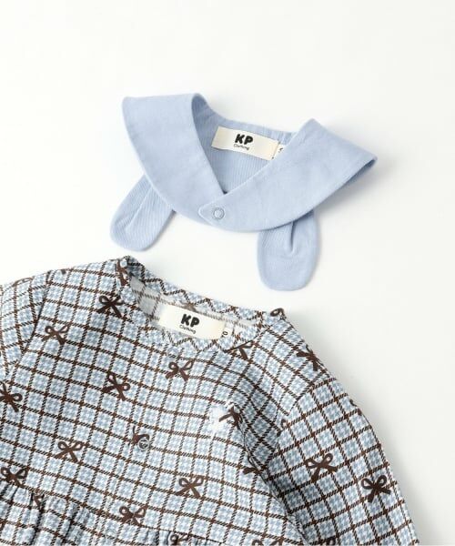KP / ケーピー ロンパース | リボンチェック×天竺 カバーオール 【別衿付き】 | 詳細3