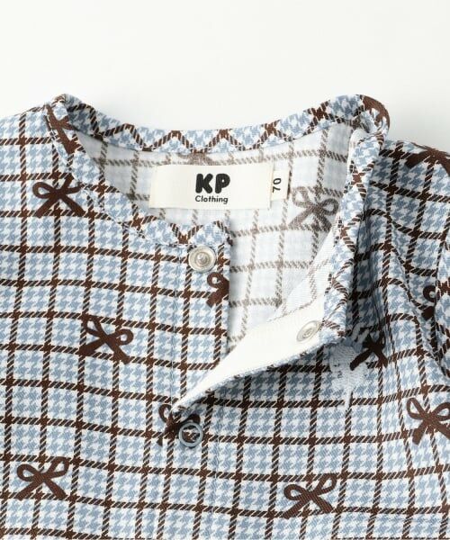 KP / ケーピー ロンパース | リボンチェック×天竺 カバーオール 【別衿付き】 | 詳細5