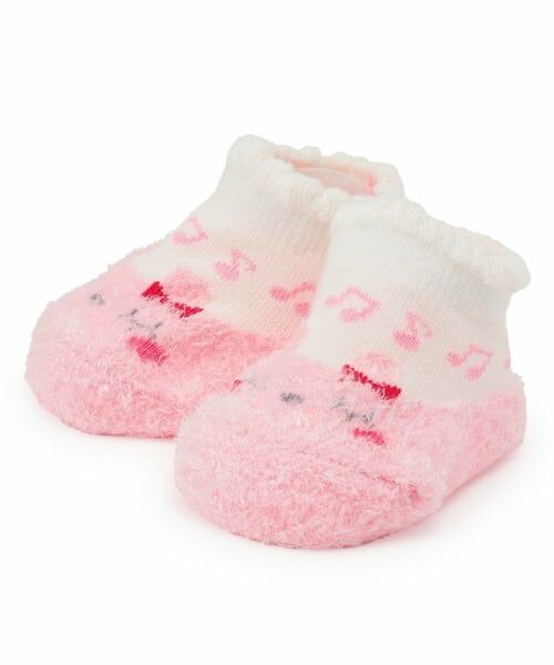 KP / ケーピー ベビー・キッズウエア | mimiちゃん×音符柄 BABYソックス（ピンク）