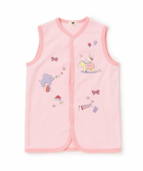 KP / ケーピー ベビー・キッズウエア | mimiちゃん刺シュウ フリーススリーパー（ピンク）
