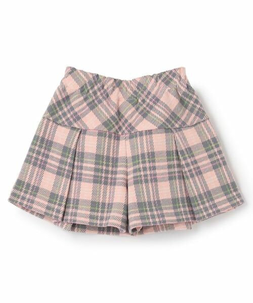 KP / ケーピー ショート・ハーフ・半端丈パンツ | Wジャカードチェック スカパン | 詳細1