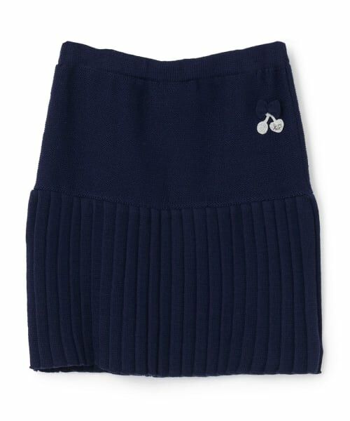 KP / ケーピー ミニ・ひざ丈スカート | ケーブル編 ニットスカート 【ウォッシャブル】 | 詳細1