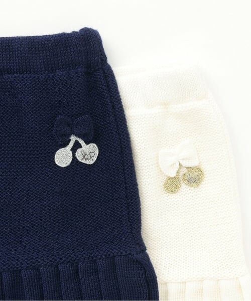 KP / ケーピー ミニ・ひざ丈スカート | ケーブル編 ニットスカート 【ウォッシャブル】 | 詳細4