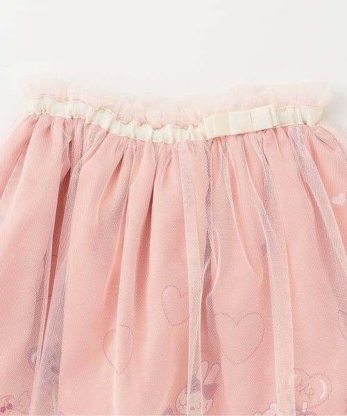 KP / ケーピー ミニ・ひざ丈スカート | mimiちゃん刺しゅう チュール スカート | 詳細2
