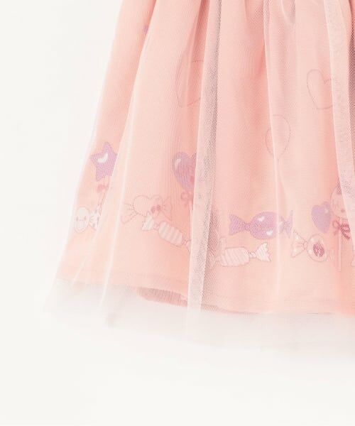 KP / ケーピー ミニ・ひざ丈スカート | mimiちゃん刺しゅう チュール スカート | 詳細3