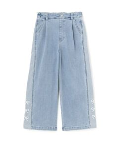 KP / ケーピー その他パンツ | 【trois lapins】 リボン刺シュウ バイカラーデニムパンツ