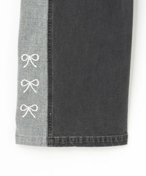 KP / ケーピー その他パンツ | 【trois lapins】 リボン刺シュウ バイカラーデニムパンツ | 詳細5