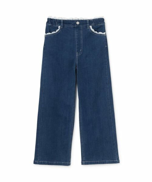 KP / ケーピー その他パンツ | 【trois lapins】 レース×デニム パンツ(紺)