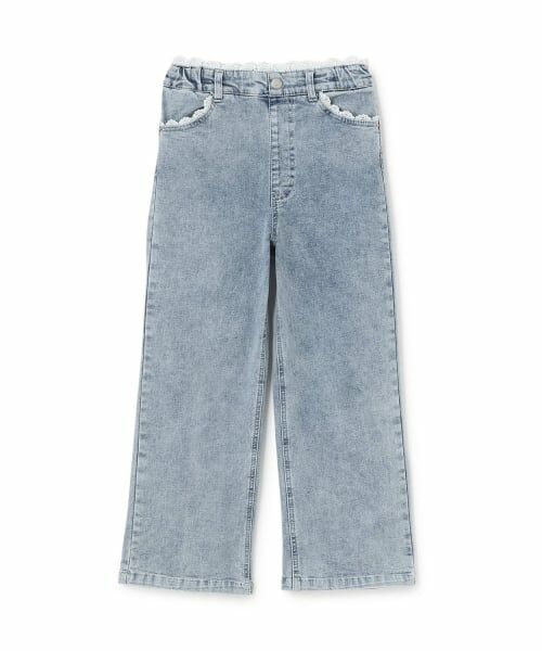 KP / ケーピー その他パンツ | 【trois lapins】 レース×デニム パンツ(サックス)