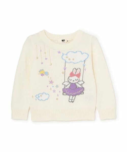 KP / ケーピー ニット・セーター | mimiちゃんブランコ セーター 【ウォッシャブル】（オフ ホワイト）