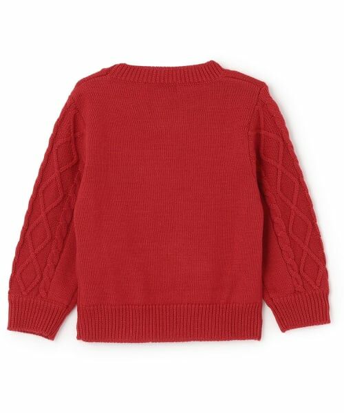 KP / ケーピー ニット・セーター | mimiちゃん 袖ケーブル セーター 【ウォッシャブル】 | 詳細1