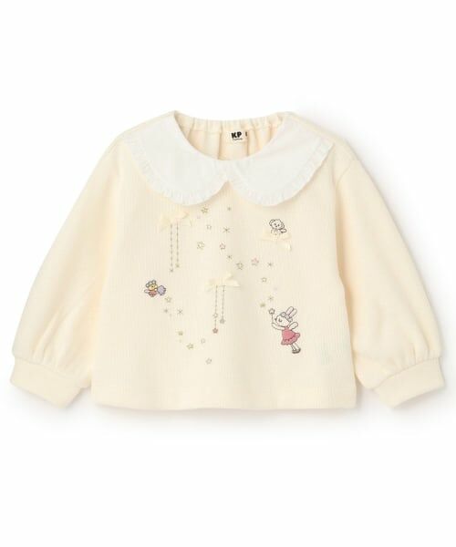 KP / ケーピー スウェット | 衿つき Wフェイス トレーナー（オフ ホワイト）