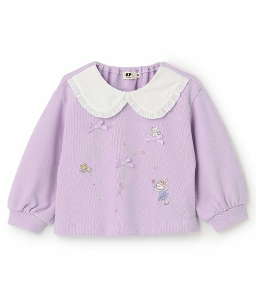 KP / ケーピー スウェット | 衿つき Wフェイス トレーナー（ラベンダー）