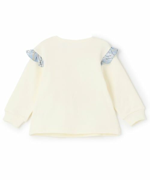 KP / ケーピー スウェット | mimiちゃんアップリケ 肩フリル裏毛トレーナー | 詳細1