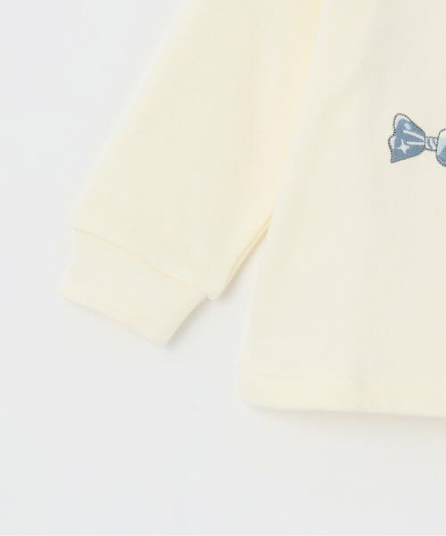 KP / ケーピー スウェット | mimiちゃんアップリケ 肩フリル裏毛トレーナー | 詳細3