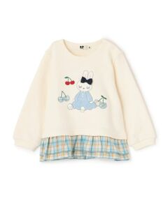 KP / ケーピー スウェット | mimiちゃんアップリケ 先染チェック×裏毛トレーナー