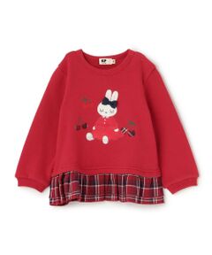 KP / ケーピー スウェット | mimiちゃんアップリケ 先染チェック×裏毛トレーナー