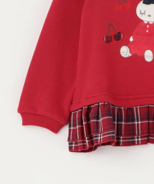 KP / ケーピー スウェット | mimiちゃんアップリケ 先染チェック×裏毛トレーナー | 詳細3