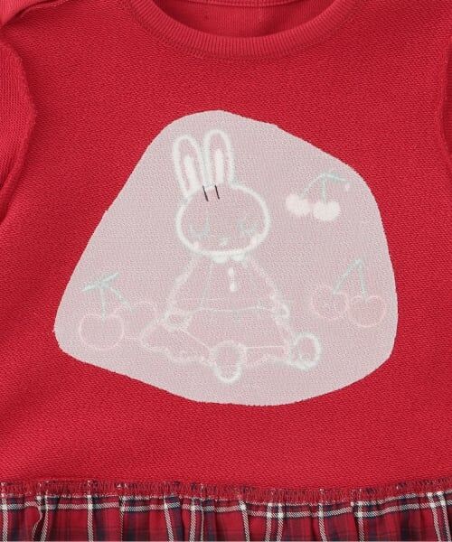 KP / ケーピー スウェット | mimiちゃんアップリケ 先染チェック×裏毛トレーナー | 詳細4