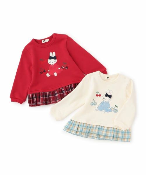 KP / ケーピー スウェット | mimiちゃんアップリケ 先染チェック×裏毛トレーナー | 詳細6