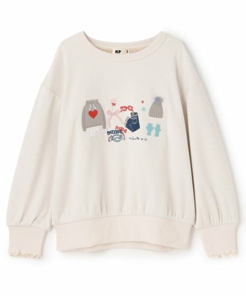 KP / ケーピー スウェット | スムース裏シャギー トレーナー（オフ ホワイト）