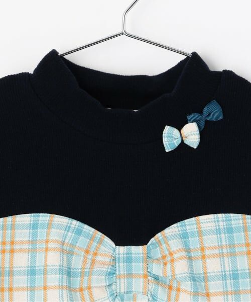 KP / ケーピー その他トップス | 先染チェック×起毛テレコ レイヤード風チュニック | 詳細2