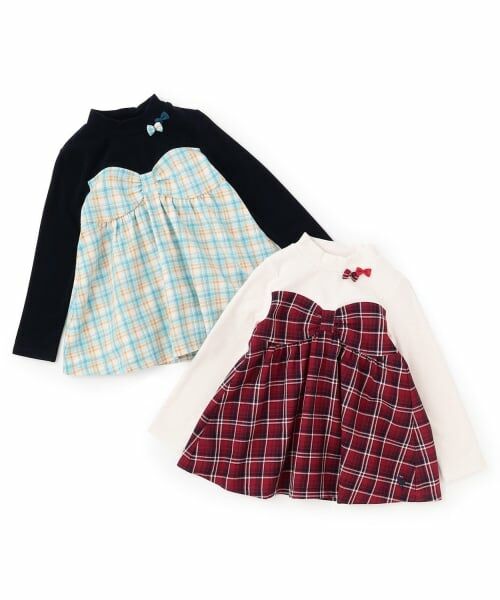 KP / ケーピー その他トップス | 先染チェック×起毛テレコ レイヤード風チュニック | 詳細8