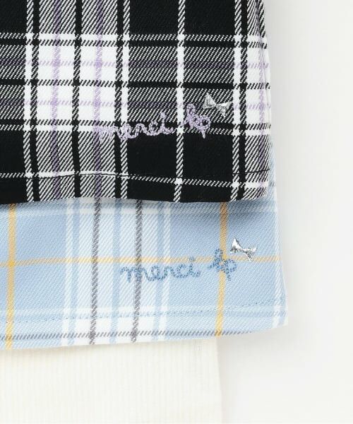 KP / ケーピー Tシャツ | 起毛ランダムテレコ×ラメチェック レイヤード風Ｔシャツ | 詳細5