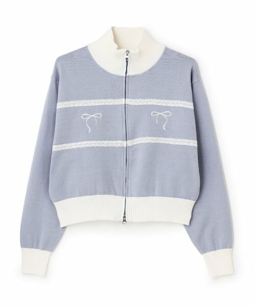 KP / ケーピー カーディガン・ボレロ | 【trois lapins】 Wジップニットカーデ（サックス）