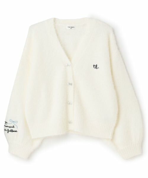 KP / ケーピー カーディガン・ボレロ | 【trois lapins】 シャギーニットVカーデ（アイボリー）