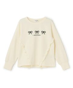 KP / ケーピー スウェット | trois lapins リボン刺シュウ フリルトレーナー