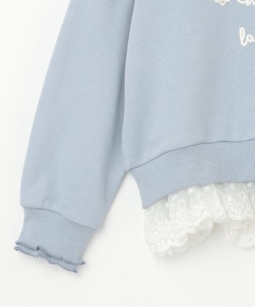 KP / ケーピー スウェット | trois lapins 裾レース 裏毛トレーナー | 詳細4