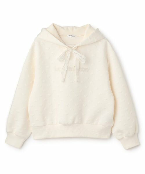 KP / ケーピー パーカー | trois lapins ハートキルトジャカード プルパーカ（アイボリー）