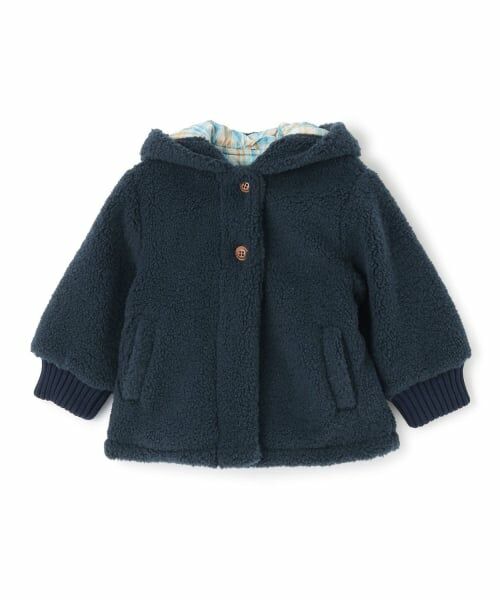 KP / ケーピー ブルゾン | くま耳付き ボアジャケット（紺）