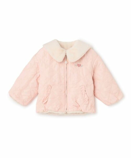 KP / ケーピー ブルゾン | フェイクファー×リボンキルト リバーシブルジャケット | 詳細3