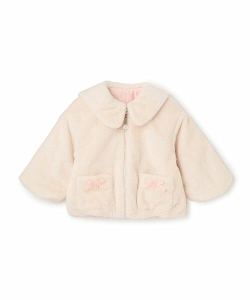 KP / ケーピー ブルゾン | フェイクファー×リボンキルト リバーシブルジャケット（薄ベージュ）