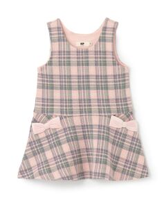 KP / ケーピー ミニ丈・ひざ丈ワンピース | Wジャカードチェック ジャンパースカート