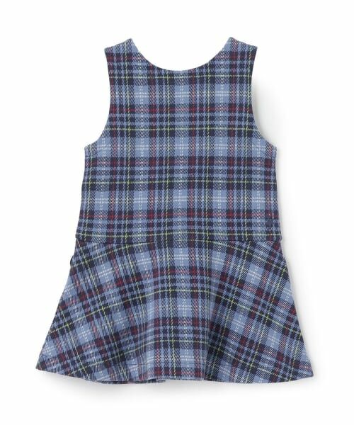 KP / ケーピー ミニ丈・ひざ丈ワンピース | Wジャカードチェック ジャンパースカート | 詳細1