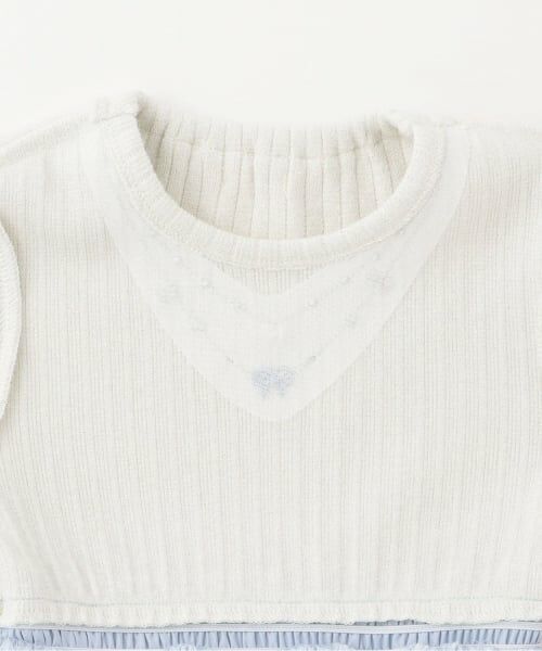 KP / ケーピー ミニ丈・ひざ丈ワンピース | mimiちゃん刺しゅう ラメテレコ×チュール ワンピース | 詳細3