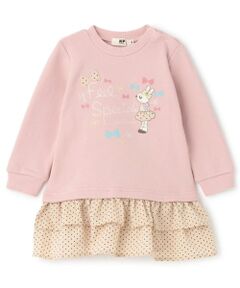 KP / ケーピー ミニ丈・ひざ丈ワンピース | mimiちゃん 裏毛ワンピース 【吸湿発熱】