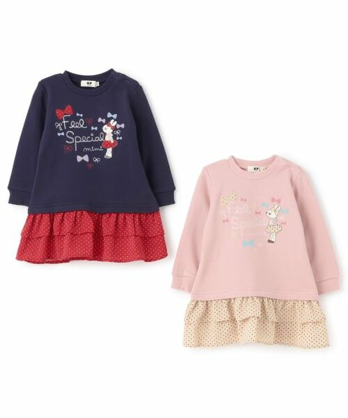 KP / ケーピー ミニ丈・ひざ丈ワンピース | mimiちゃん 裏毛ワンピース 【吸湿発熱】 | 詳細8