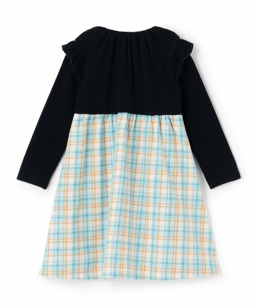 KP / ケーピー ミニ丈・ひざ丈ワンピース | 先染チェック×起毛テレコ ワンピース | 詳細1