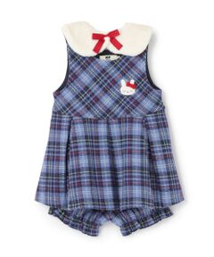 KP / ケーピー その他トップス | Wジャカードチェック ベビーセット 【ティペット付き】