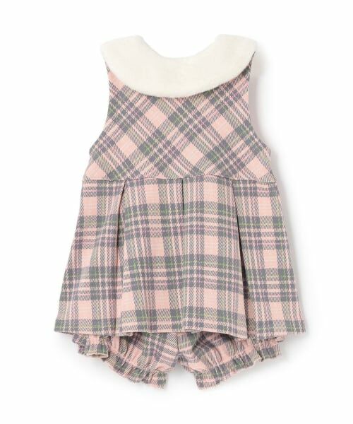 KP / ケーピー その他トップス | Wジャカードチェック ベビーセット 【ティペット付き】 | 詳細1