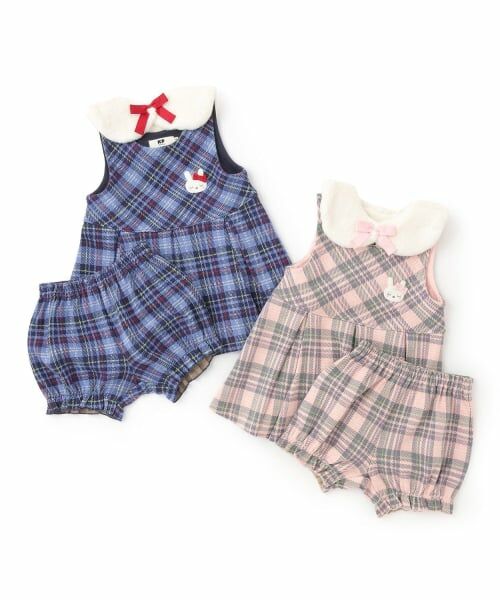 KP / ケーピー その他トップス | Wジャカードチェック ベビーセット 【ティペット付き】 | 詳細12